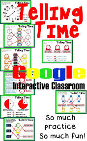 Distance Learning Telling Time Google Interactive Classroom Interactive Classroom Math Centers Math