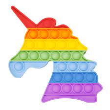 Has a pride collection available on amazon, and includes rainbow versions of everyone's favorite disney characters. Unicorn Rainbow Silicone Push Pop It Bubble Fidget Toy