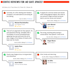 No safe spaces (2019) no safe spaces contends that identity politics and the suppression of free speech are spreading into every part of society and threatening to divide america. No Safe Spaces Gets 45 Divide On Rotten Tomatoes As Critics Slam Yet Another Well Received Movie