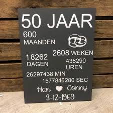 Bol Com Tekstbord 50 Jaar Getrouwd Bruiloft Cadeau Cadeau 50 Jaar Getrouwd