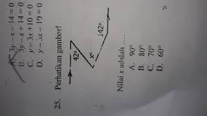 Latar belakang matematika merupakan ilmu universal yang mendasari perkembangan teknologi modern, mempunyai peran penting dalam berbagai disiplin dan mengembangkan daya pikir manusia. Perhatikan Gambar Nilai X Adalah A 90 B 80 C 70 D 60 Brainly Co Id