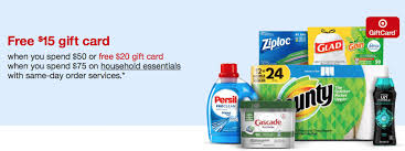 Maybe you would like to learn more about one of these? Target Household Essentials Promo Spend 50 Get A 15 Target Gift Card Or Spend 75 And Get A 20 Target Gift Card Savings Beagle