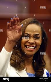 New Sen. Rosalind Osgood, D-Tamarac, waves to friends as she is recognized 