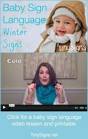 Baby Sign Language Winter Theme Tiny Signs Baby Sign Language Baby Signs Baby Sign Language Video