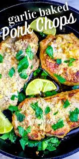 Our healthy baked pork chop recipe features both meat and veggies, all cooked in the same oven. The Best Baked Garlic Pork Chops Recipe Oven Baked Pork Chops