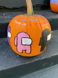 Among Us Pumpkin Painting Diy Pumpkins Painting Pumpkin Decorating Diy Painted Pumpkins