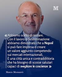 Condivido pienamente il senso dell'editoriale del direttore Roberto  Napoletano. Napoli è una città straordinaria e contraddittoria, una città  che a volte sembra assopita e che, per ritrovare sé stessa, ha bisogno di