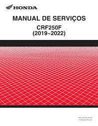 Manual De Serviços - Honda - CRF 250 F - 2019 - 2022 - TOP MANUAIS
