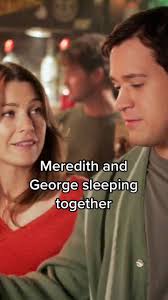 Meredith and George Grey Anatomy Sleeping