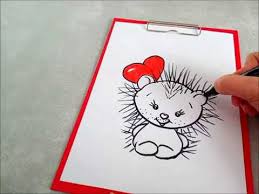 Wie Zeichnet Man Einen Igel Mit Herz Youtube