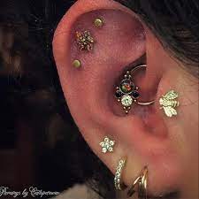 Fresh Daith Added To My Collection Now This Ear Setup Is Complete For Now Lol Piercing Cool Ear Piercings Earings Piercings Pretty Ear Piercings