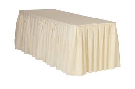 17 Ft X 29 Inch Polyester Pleated Table Skirt Ivory Table Skirt Wedding Table Decorations Diy Wholesale Table Linens