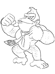More super mario coloring pages. Donkey Kong Coloring Page 1001coloring Com