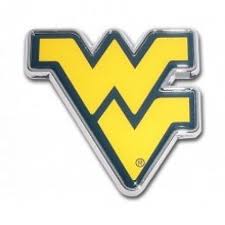 Wvu Flying Wv Gold Chrome Auto Emblem Car Emblem Emblems Wv Logo