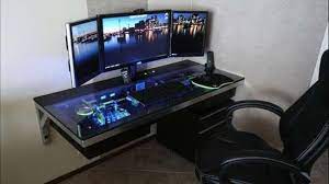 68 Tech Friendly Furnishings Gaming Computer Desk Custom Built Computers Diy Computer Desk