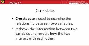 1 6 Cross Tabulation Pasw Spss Statistics Spss Statistics Statistics Research Methods