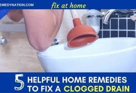 5 Helpful Home Remedies To Fix A Clogged Drain Do It At Home Home Remedies Remedies Clogged Drain