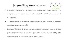 Había menos eventos y solo los hombres libres que hablaban griego podían competir, además de que se celebraban siempre en el mismo lugar. Juegos Olimpicos Modernos Ppt Descargar