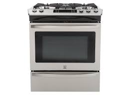 If the oven door won't unlock, shut off power and then check the wiring between the electronic control board and the oven door lock assembly. Kenmore 32673 Slide In Range Consumer Reports