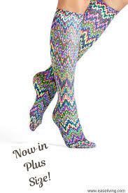 Lightweight Patterned Compression Socks In Blue Fleur In Regular Plus Size Compression Socks Aching Legs Sheer Socks