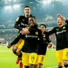 Michy batshuayi has agreed to join borussia dortmund on loan for the rest of the season michy batshuayi of chelsea looks on during the emirates fa cup fourth round match between chelsea. Michy Batshuayi Scores Twice As Dortmund Hold On To A 3 2 Victory Against Fc Koln Fear The Wall