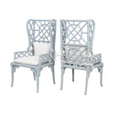 Guild Master Bamboo Wing Back Chairs In Manor Slate Set Of 2 In 2020 Chair Design Wooden Chair Dining Chair Set