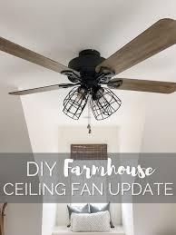 Whether you want a fan that blends into your ceiling for more visual space, a sparkly new color to jazz it up you don't need to replace your existing ceiling fan when remodeling. One Room Challenge Week 4 Diy Farmhouse Ceiling Fan Update R R At Home