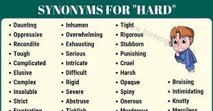 Hard Synonym List Of 50 Synonyms For Hard With Examples Love English Words For Stupid English Vocabulary Words Happy Synonyms