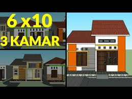 Bagi anda yang menginginkan desain rumah minimalis dari mulai sederhana hingga modern. Desain Rumah Minimalis Sederhana Denah 6x10 Meter 3 Kamar Tidur Lantai 1 Full Tampak Youtube