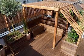 Garden with decking ideas and designs. Garden Landscape Design For Roof Terraces Balconies
