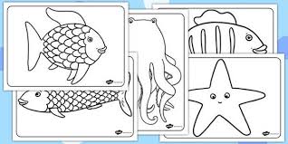 The Rainbow Fish Colouring Sheets Rainbow Fish Coloring Page Rainbow Fish Rainbow Fish Story