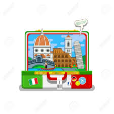 Sie können auch flagge von italien oder italien städte clipart mögen! Konzept Der Reise Nach Italien Oder Studieren Italienisch Italienische Flagge Mit Sehenswurdigkeiten In Offenen Koffer Flaches Design Vektor Illustration Lizenzfrei Nutzbare Vektorgrafiken Clip Arts Illustrationen Image 60378588