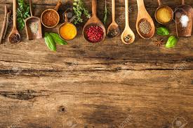 Various Colorful Spices On Wooden Table Food Photography Background Food Background Wallpapers Spices Photography