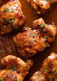 Sticky Baked Chicken Thighs Recipe Chicken Thights Recipes Boneless Chicken Thigh Recipes Chicken Recipes