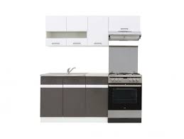 Kuche Kuchenzeile Junona 180 Cm Weiss Glanz Wolframgrau 237 80