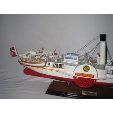 Skibladner is a sidewheel design, and her maiden voyage was on 2 august 1856, making her the world's oldest paddle steamer still in timetabled service. Model Of Norwegian Paddle Steamer Skibladner