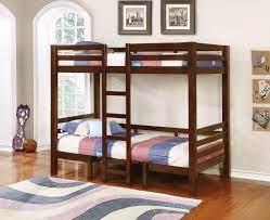 Twin over twin bunk beds are perfect for tight spaces where you really need to optimize floor space. Joaquin Convertible Bunk Bed Joaquin Transitional Medium Brown Twin Over Twin Bunk Bed 460263 Bunk Beds Midtown Outlet Home Furnishings