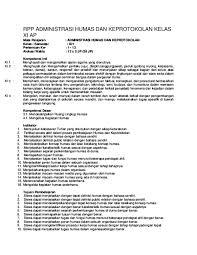 Download rpp 1 lembar smk kurikulum 2013 revisi 2017/2018/2019/2020/2021 kelas x xi xii semester 1 2 ganjil genap daring lengkap promes prota silabus Doc Rpp Administrasi Humas Dan Keprotokolan Kelas Xi Ap Retno Sari Haryanti Academia Edu