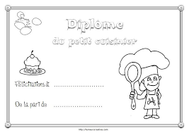 diplomes a imprimer classeurs de recettes a imprimer atelier cuisine enfant