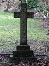 This is usually accomplished by excavating a pit or trench, placing the deceased and objects in it, and covering it over. Burial Cross In A Graveyard Free Stock Photo Public Domain Pictures
