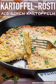 Kartoffelrosti Aus Rohen Kartoffeln Emmikochteinfach Rezept In 2020 Kartoffelbeilagen Rezepte Lebensmittel Essen