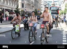 Naked bike ride asian