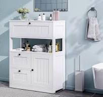 Amazon.com: GRUSIGN Bathroom Cabinet, Modern Bathroom Floor ...