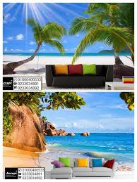 Wallpaper Sea And Sky متاح حسب المقاس المناسب للمساحة مقاوم للماء قابل للغسيل مقاوم للخدش مقاوم للح 3d Wallpaper Design Designer Wallpaper 3d Wallpaper