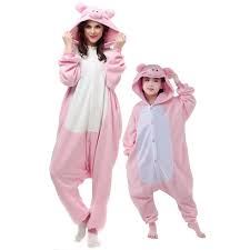 Adults Kids Pink Pig Onesie Costumes Animal Onesies Pig Onesie Onesie Costumes Pig Costumes