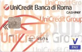 Was an italian bank based in rome, lazio region. Bank Card Unicredit Banca Di Roma Vpay Unicredit Banca Italy Col It Vp 0002 01