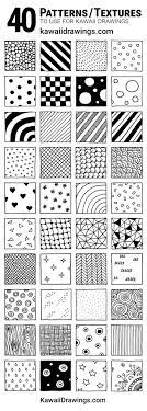 Die gerade linie ist etwas feiglinges, das mit einer regel gezeichnet ist, ohne. Kunst Zeichnungen 40 Textures And Patterns For Kawaii Drawings Artdrawingseasy Artdrawingsgirl Artdrawingssi Doodle Art Einfach Muster Malen Zeichnung