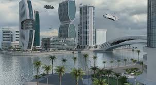 Futuristic City 3d Model Turbosquid 1154302 Futuristic City Future City City Skyline