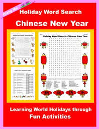 Teaching Social Science World Holidays Chinese New Year Through Fun Activities Students Will Have A Great Time Holiday Word Search Holiday Words Hidden Words