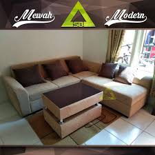 Pembayaran mudah, pengiriman cepat & bisa cicil 0%. Jual Sofa L Ruang Tamu Minimalis 2019 Brown Cream Di Lapak All Shop Bogor Bukalapak